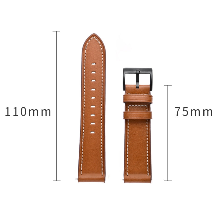First Layer Leather Sewing Thread Watch Band 20mm / 22mm