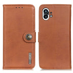 KHAZNEH Cowhide Texture Leather Phone Case