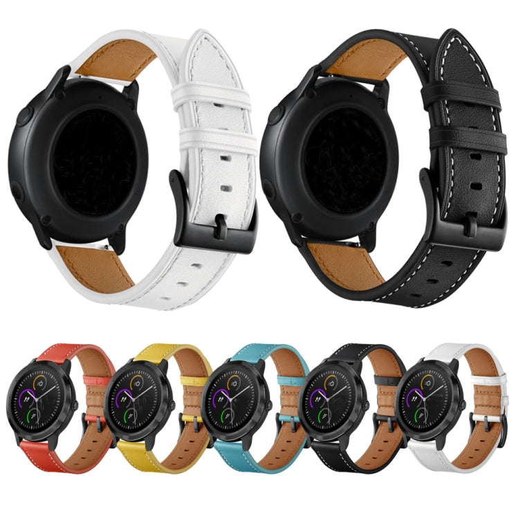 20mmFirst Layer Leather Sewing Thread Watch Band