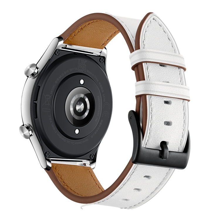 22mm Cowhide Leather Sewing Thread Watch Band