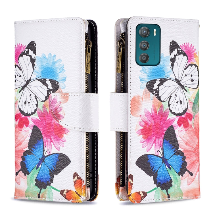 Colored Drawing Pattern Zipper Leather Phone Case — view 21