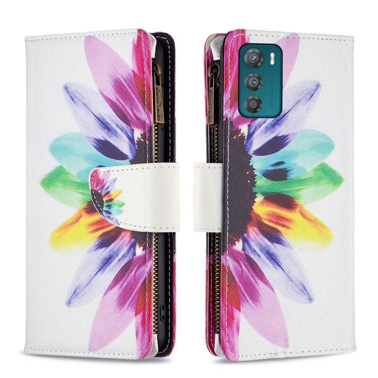 Colored Drawing Pattern Zipper Leather Phone Case — view 41