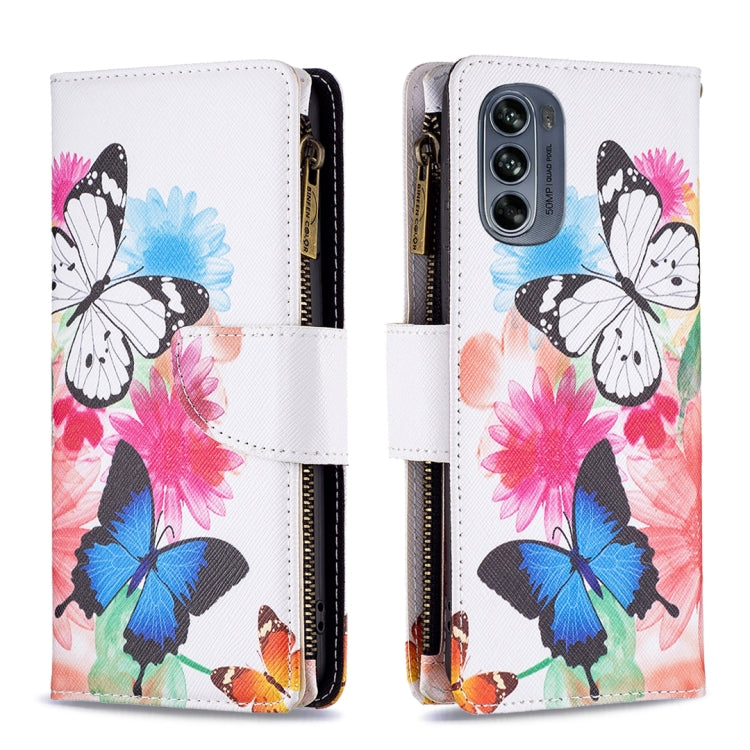 Colored Drawing Pattern Zipper Leather Phone Case — view 22