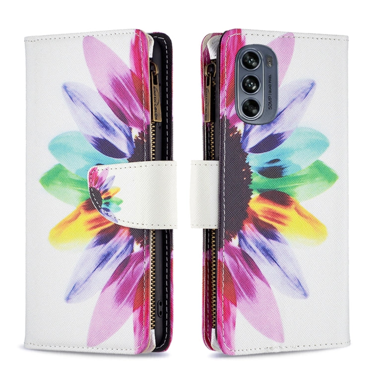 Colored Drawing Pattern Zipper Leather Phone Case — view 42