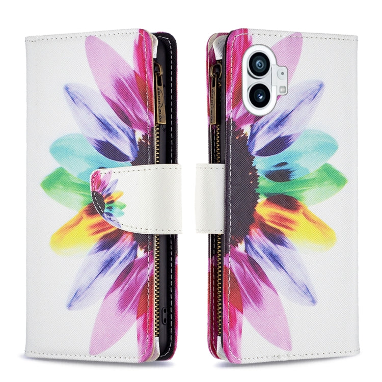 Colored Drawing Pattern Zipper Leather Phone Case — view 43