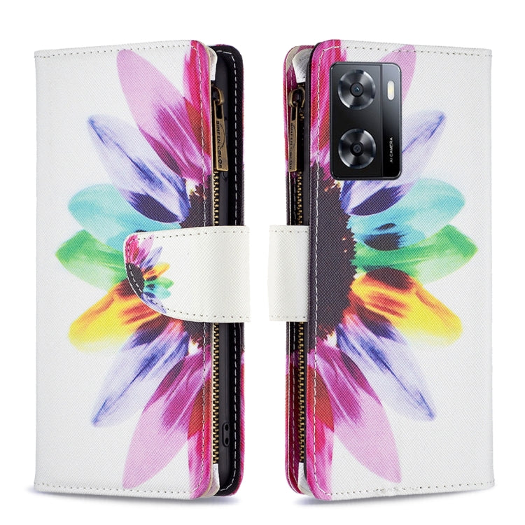 Colored Drawing Pattern Zipper Leather Phone Case — view 44