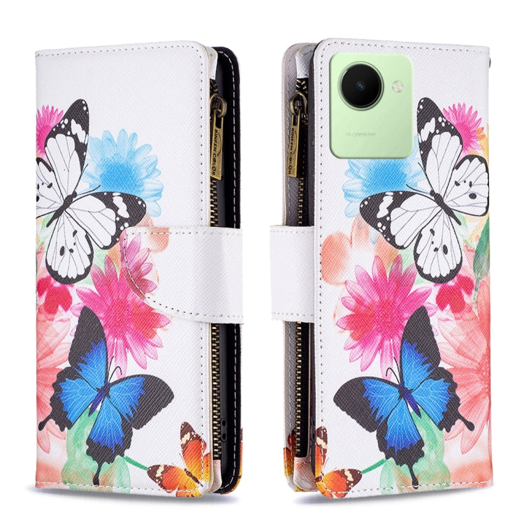 Colored Drawing Pattern Zipper Leather Phone Case — view 25