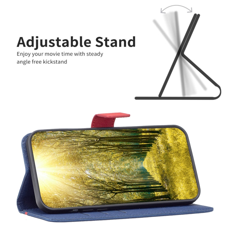 BF13 Color Matching Cross Texture Leather Phone Case