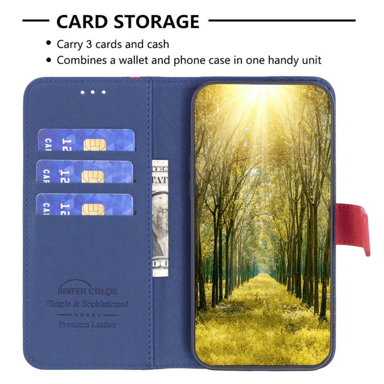 BF13 Color Matching Cross Texture Leather Phone Case