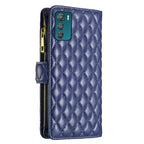 Diamond Lattice Zipper Wallet Leather Flip Phone Case