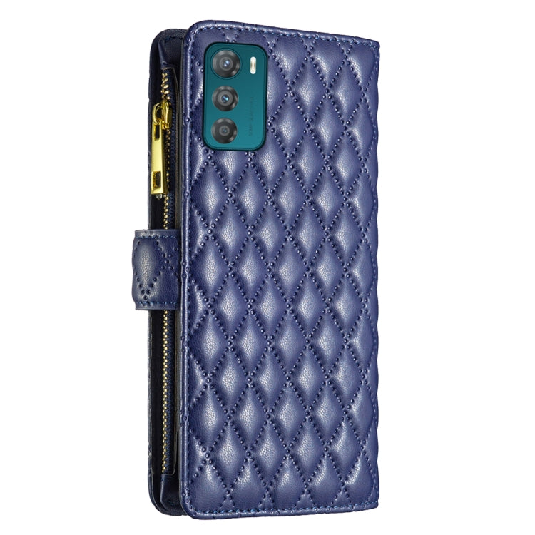 Diamond Lattice Zipper Wallet Leather Flip Phone Case