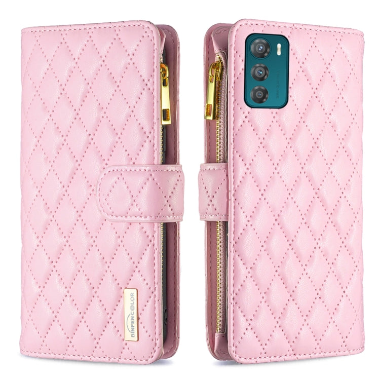 Diamond Lattice Zipper Wallet Leather Flip Phone Case
