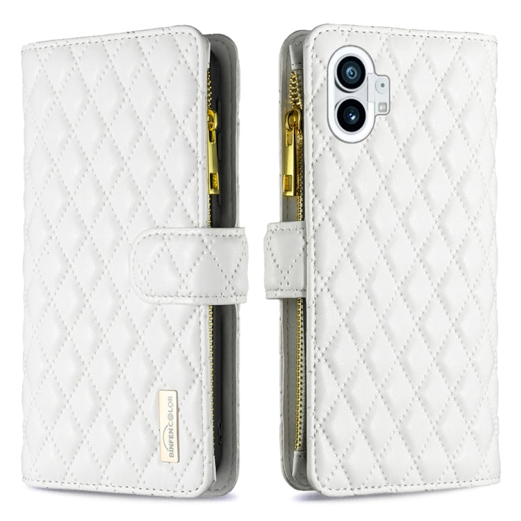 Diamond Lattice Zipper Wallet Leather Flip Phone Case