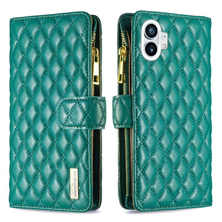 Diamond Lattice Zipper Wallet Leather Flip Phone Case