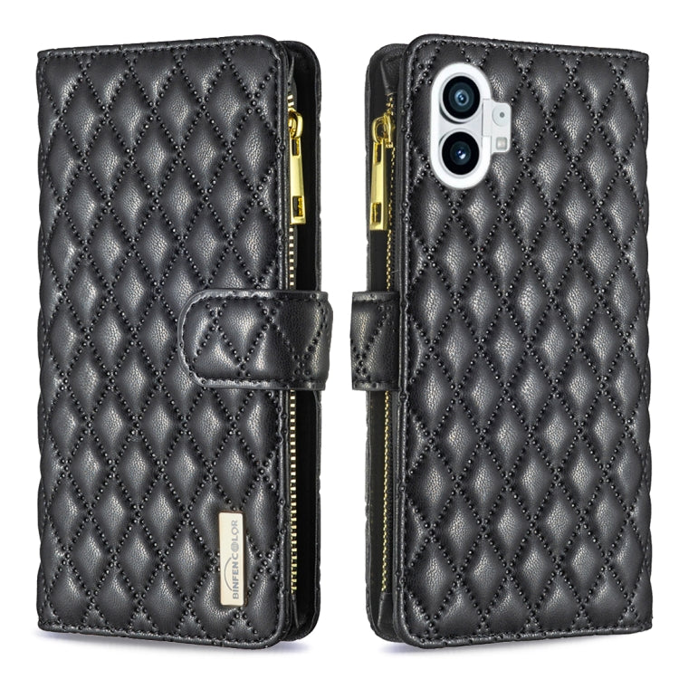 Diamond Lattice Zipper Wallet Leather Flip Phone Case
