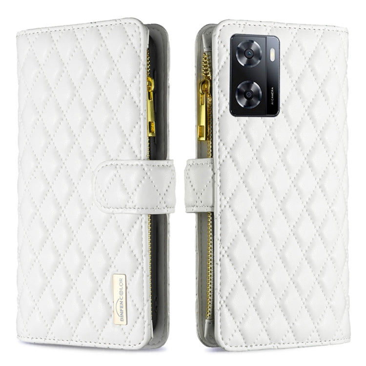 Diamond Lattice Zipper Wallet Leather Flip Phone Case