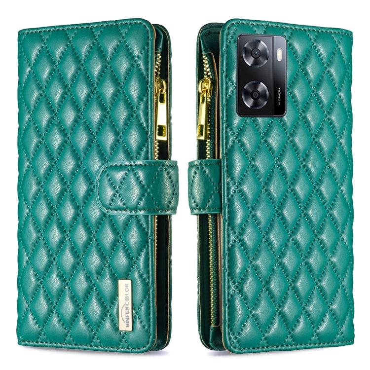 Diamond Lattice Zipper Wallet Leather Flip Phone Case