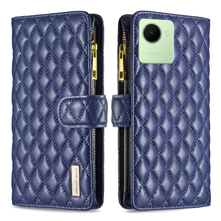 Diamond Lattice Zipper Wallet Leather Flip Phone Case