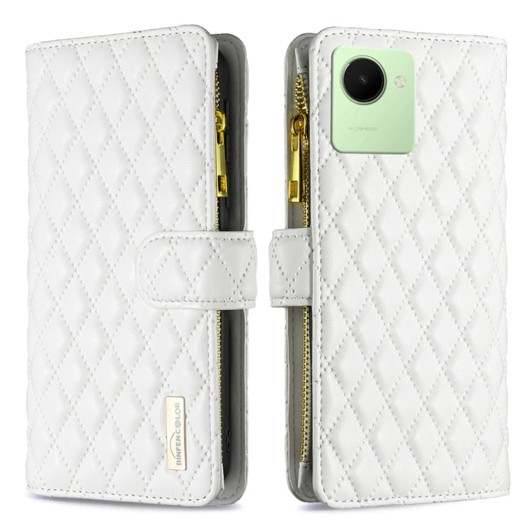 Diamond Lattice Zipper Wallet Leather Flip Phone Case