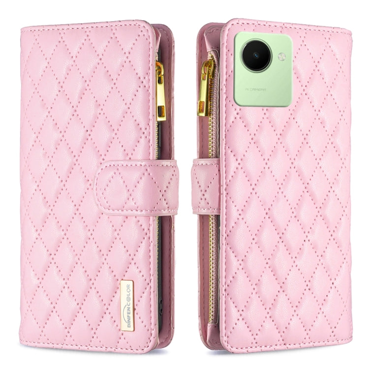 Diamond Lattice Zipper Wallet Leather Flip Phone Case