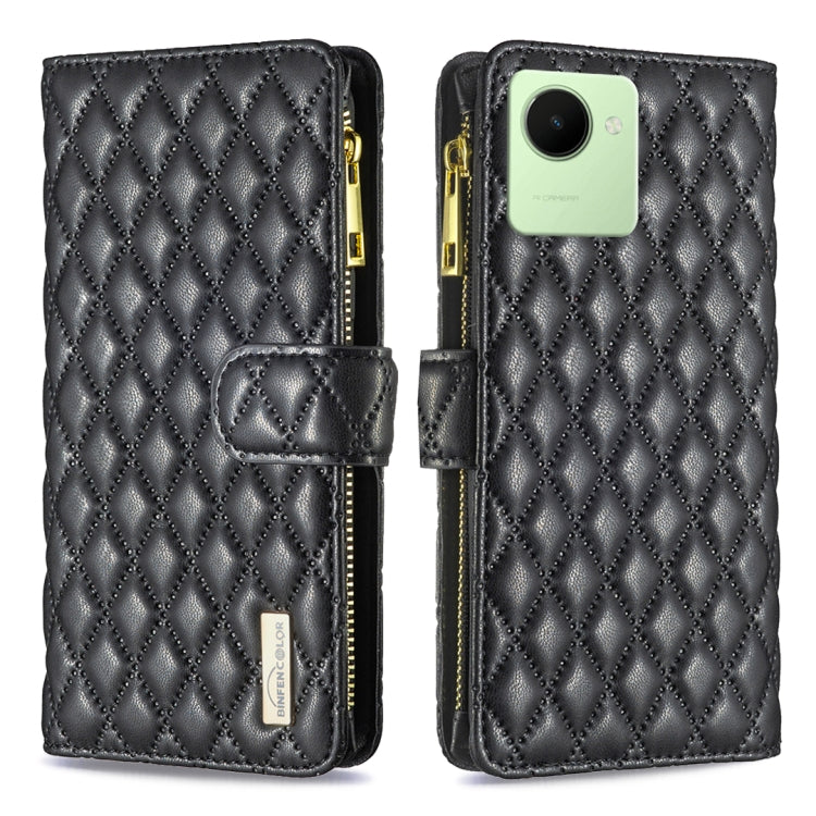 Diamond Lattice Zipper Wallet Leather Flip Phone Case