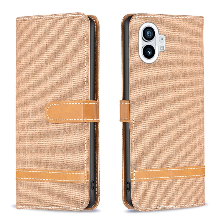 Color Matching Denim Texture Leather Phone Case