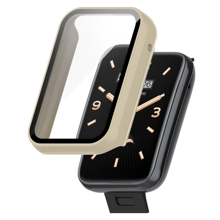 PC+ Toughened Film Fully Enclosed Protective Watch Case, For Xiaomi Mi Band 7 Pro — Pink