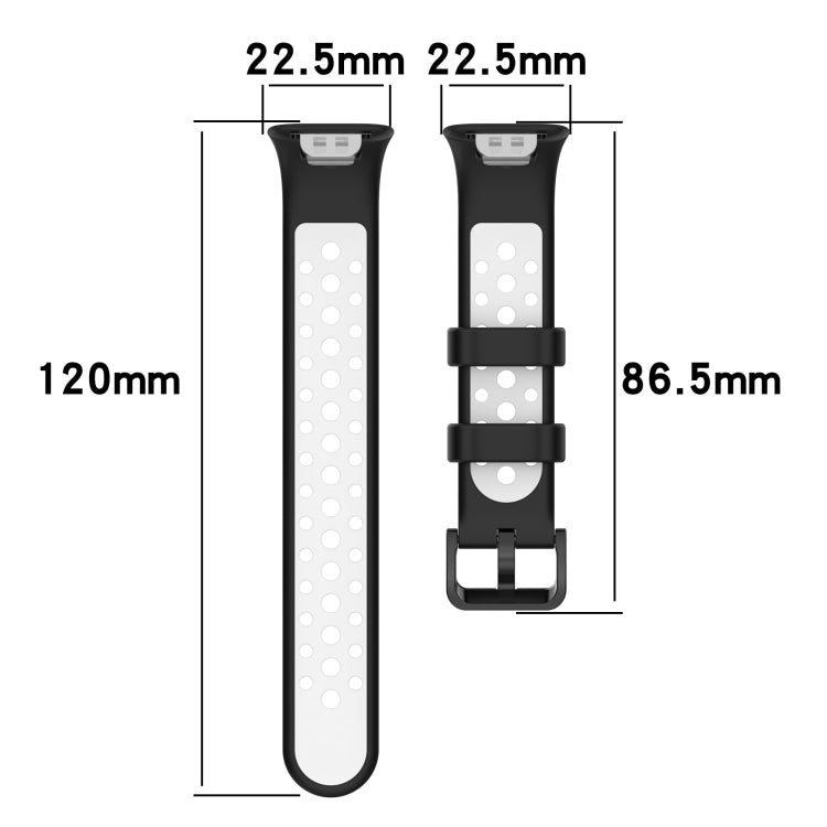 For Xiaomi Mi Band 7 Pro Two-Color Breathable Silicone Watch Band