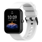 20mm Step Silicone Strap Stainless Steel Black Buckle