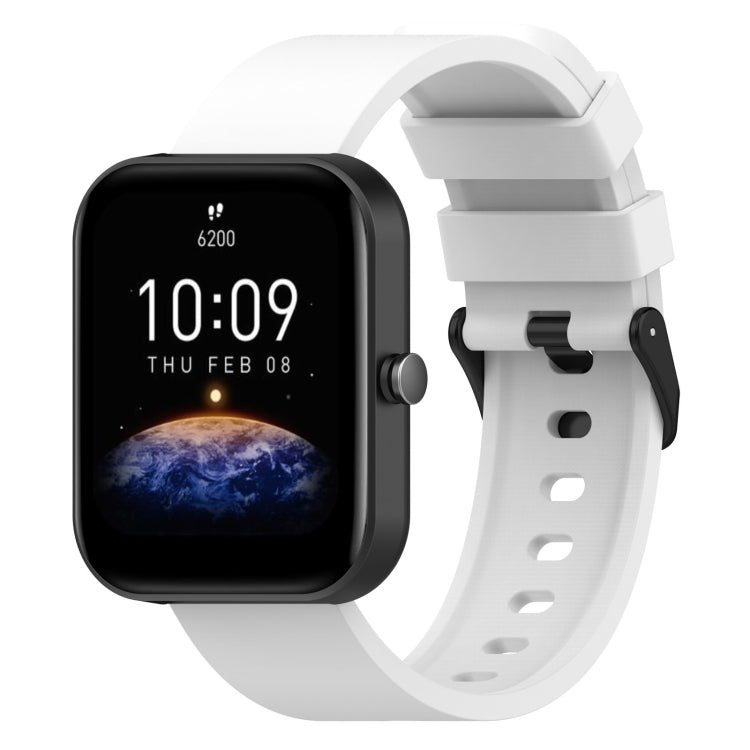 20mm Step Silicone Strap Stainless Steel Black Buckle