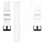 20mm Step Silicone Strap Stainless Steel Black Buckle