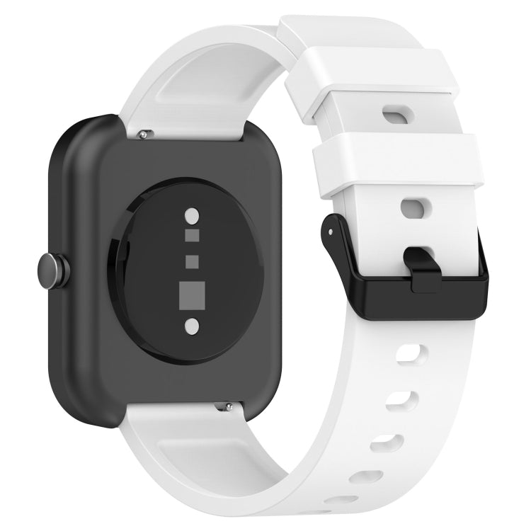 20mm Step Silicone Strap Stainless Steel Black Buckle