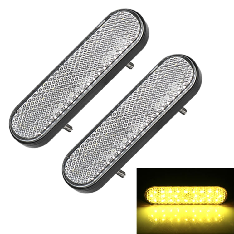2 PCS 24LED Reflector Brake Light Turn Signal Light — White Shell Red Light