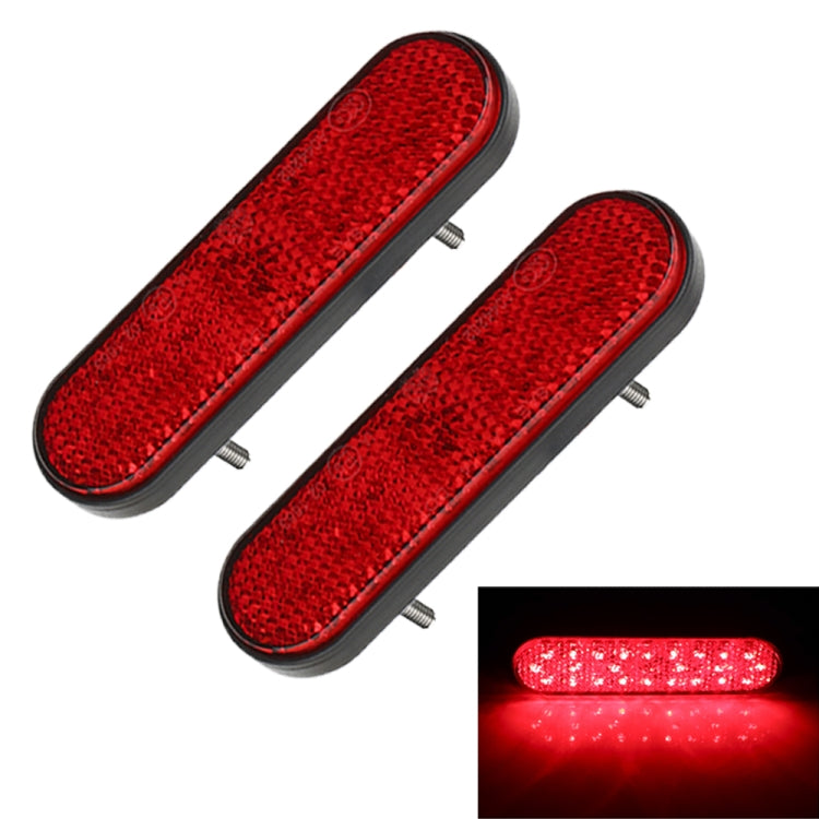 2 PCS 24LED Reflector Brake Light Turn Signal Light — White Shell Yellow Light