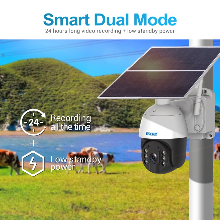 ESCAM QF624 1080P HD IP66 Waterproof WiFi Solar Panel PT IP Camera without Battery