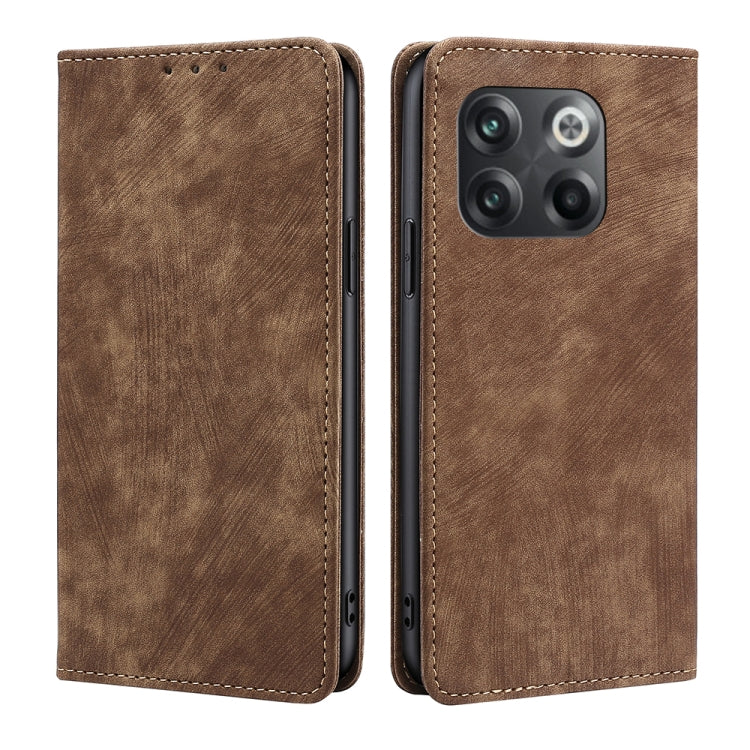 RFID Anti-theft Brush Magnetic Leather Phone Case, For Nothing Phone 1