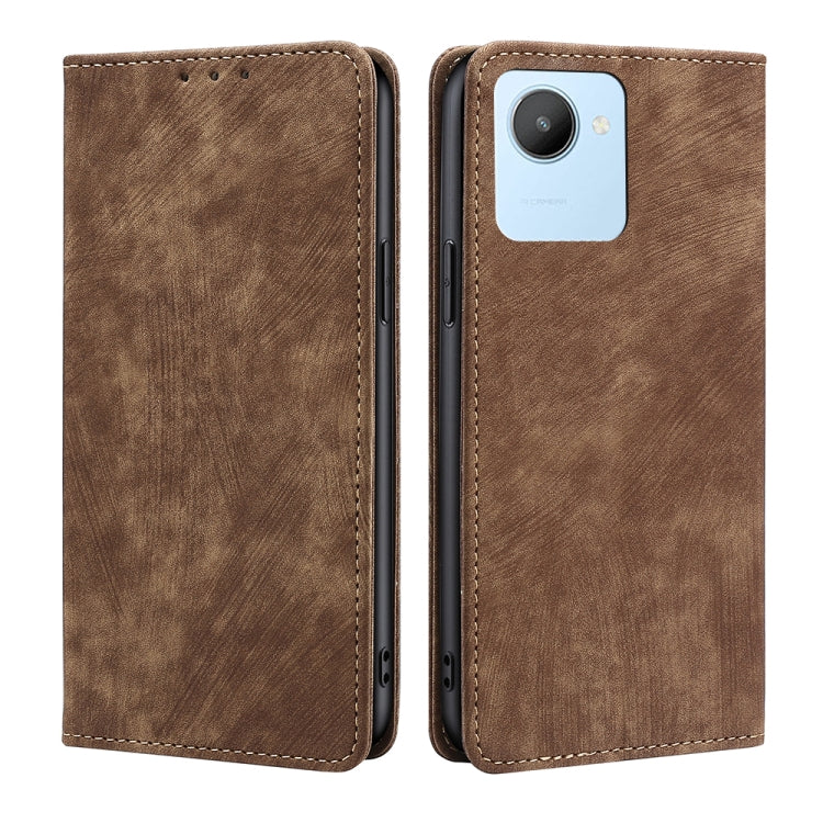 RFID Anti-theft Brush Magnetic Leather Phone Case, For Nothing Phone 1
