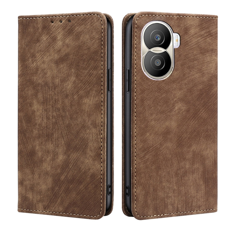 RFID Anti-theft Brush Magnetic Leather Phone Case, For Nothing Phone 1