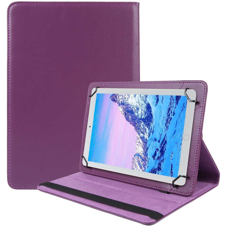 360 Degree Rotation Litchi Texture Flip Leather Tablet Case — Green