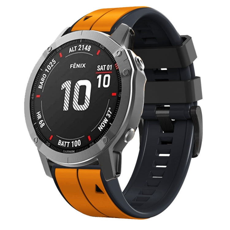 Vertical Stripes Two-color Silicone Watch Band — Black Red