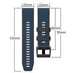 Vertical Stripes Two-color Silicone Watch Band