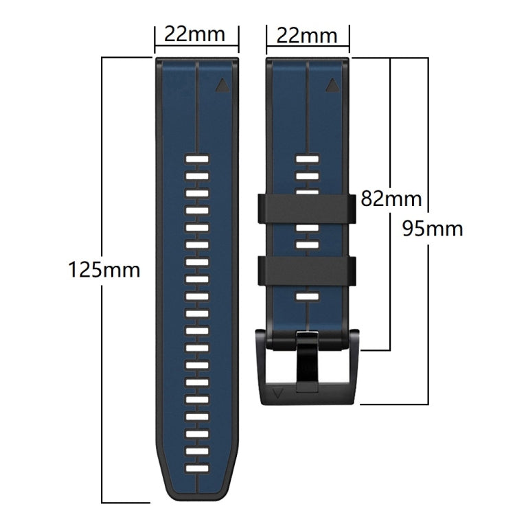 Vertical Stripes Two-color Silicone Watch Band