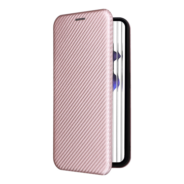 Carbon Fiber Texture Magnetic Flip Leather Phone Case