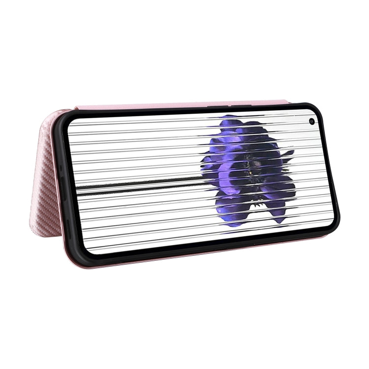 Carbon Fiber Texture Magnetic Flip Leather Phone Case