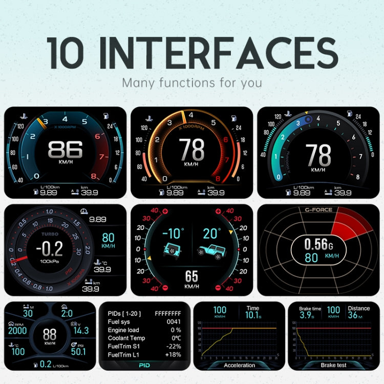 Car 2.8 inch OBDII Head-Up Display System, A450 O