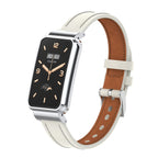 Microfiber Leather Metal Frame Watch Band