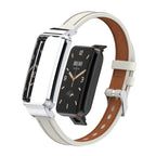 Microfiber Leather Metal Frame Watch Band