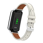 Microfiber Leather Metal Frame Watch Band