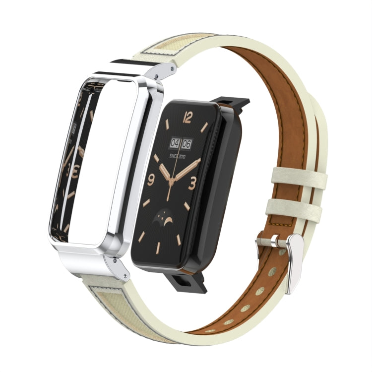 Collage Small Waist Leather Metal Frame Watch Band