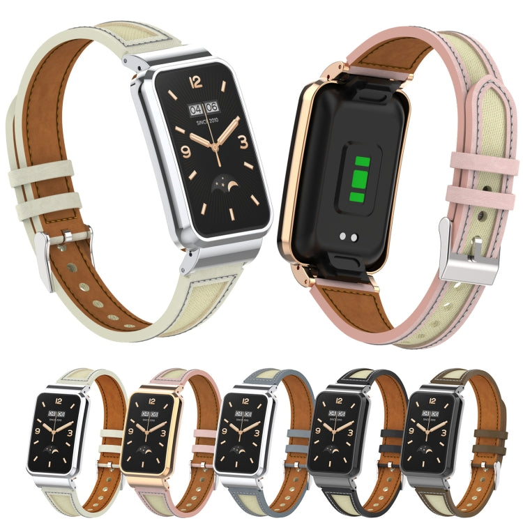 Collage Small Waist Leather Metal Frame Watch Band